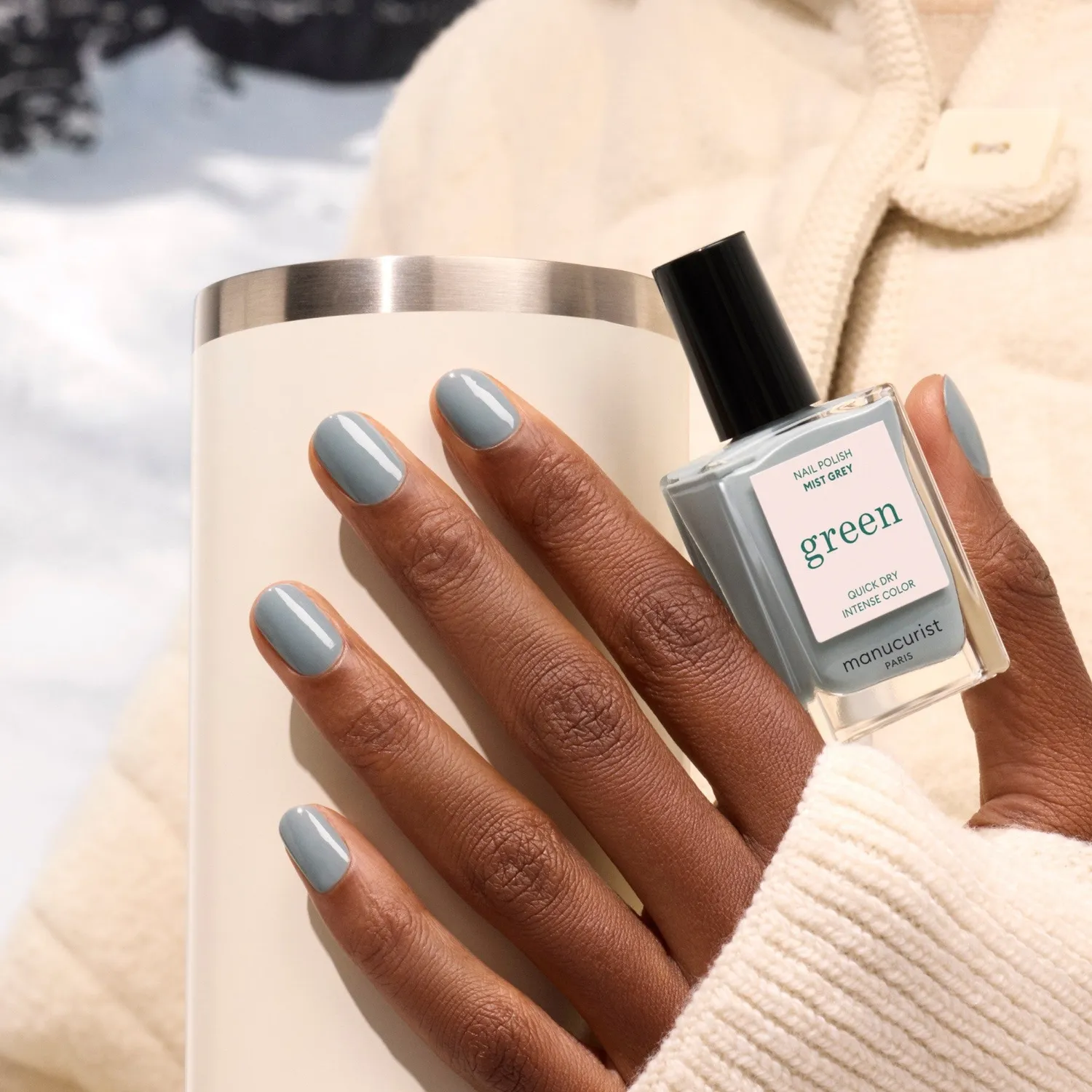 Manucurist Green Mist Grey neglelakk blågrå