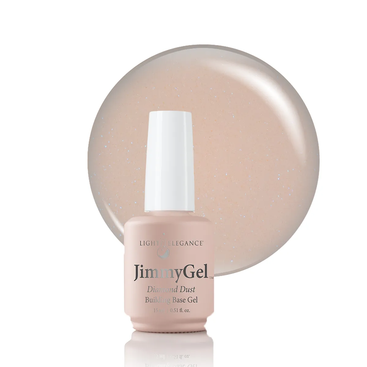 Light Elegance JimmyGel Diamond Dust byggel rosa 10 ml shimmer