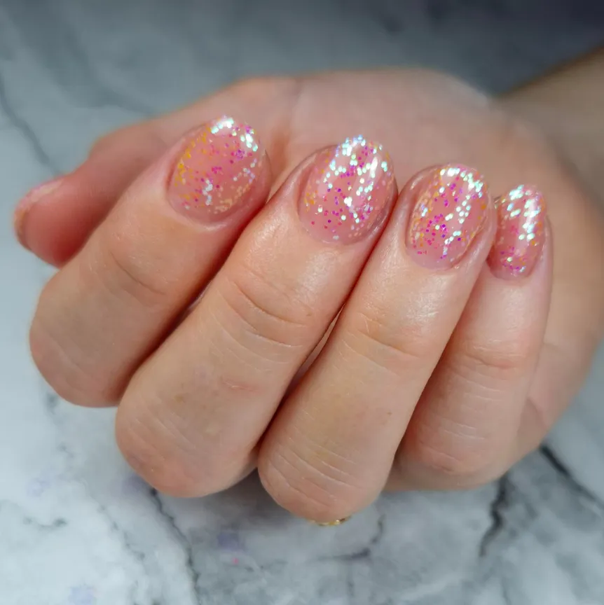 Light Elegance Space Cadet glittergel 10 ml rosa pastel