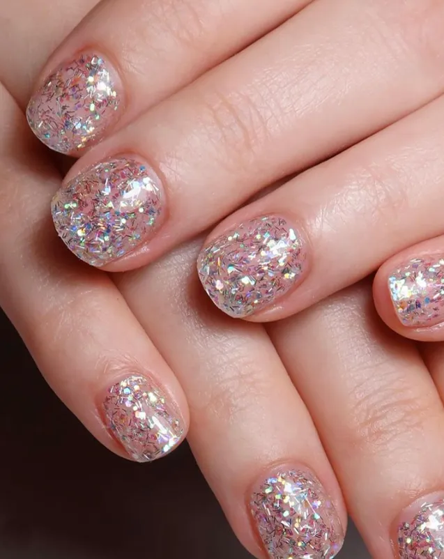 Light Elegance Rolling in Glitter glittergele 10 ml sølv