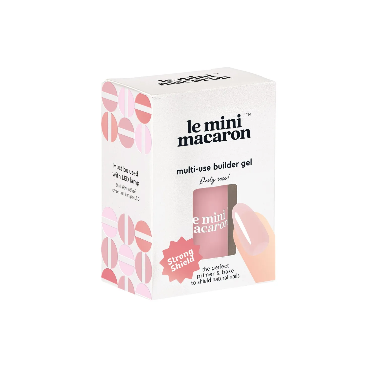 Le Mini Macaron Builder Gel Dusty Rose byggelakk 8,5 ml