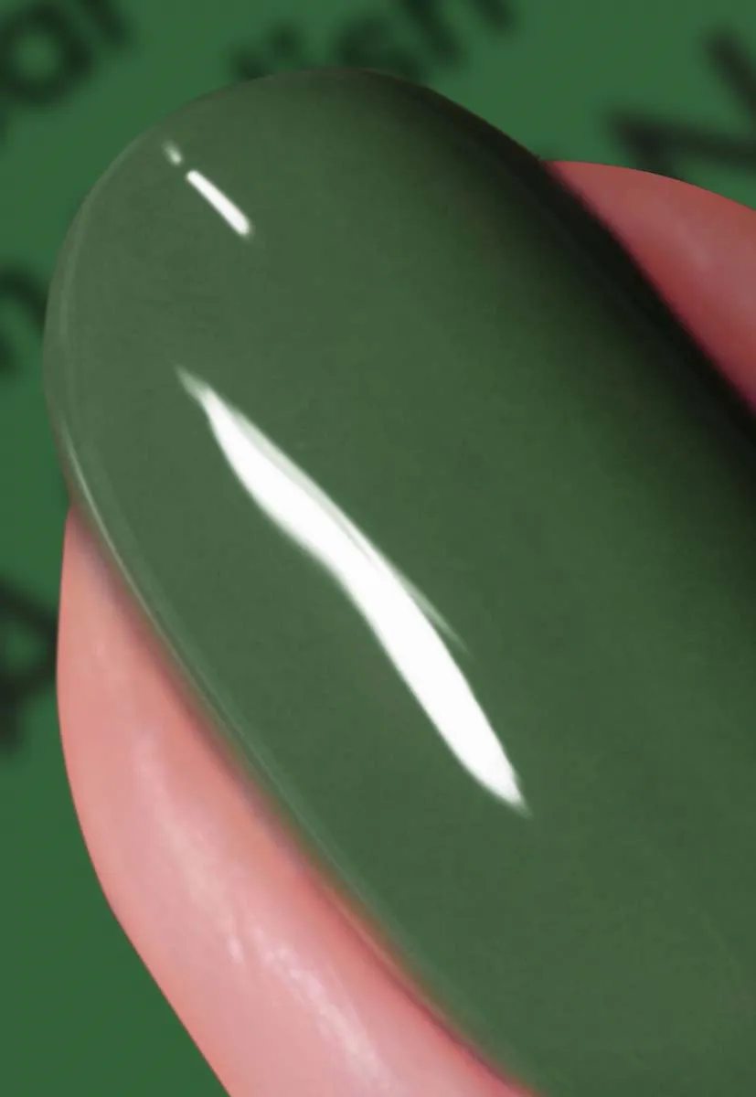 Nails Inc Plant Power Wipe The Slate Green neglelakk grønn