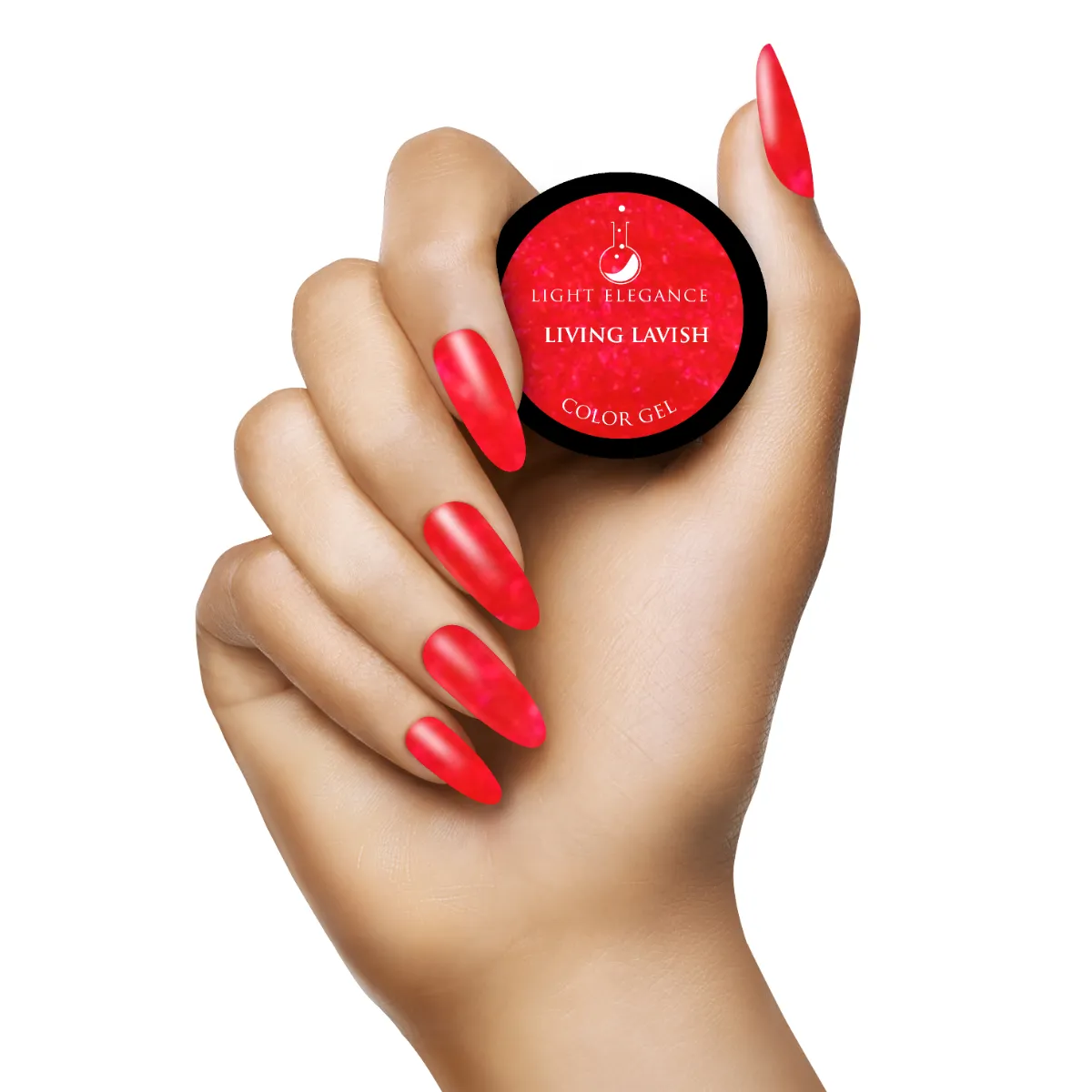 Light Elegance Living Lavish gelelakk 17 ml glitterrød