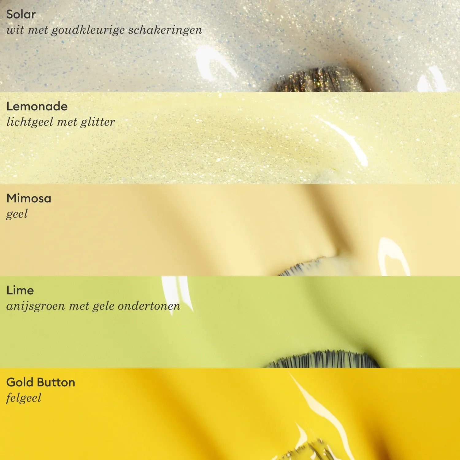 Manucurist Gold Button Green Flash gellakk gul