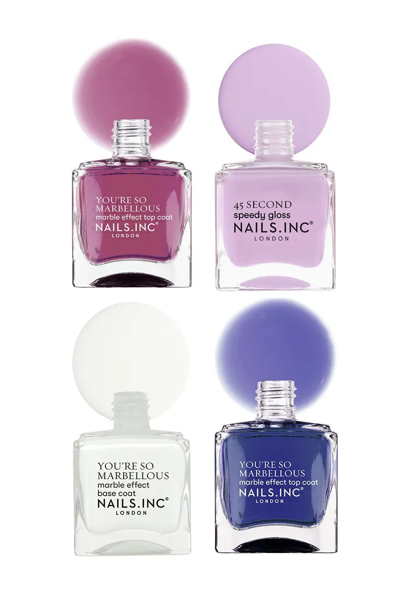 Nails Inc Marble Moment neglelakksett 4-pk krem longwear