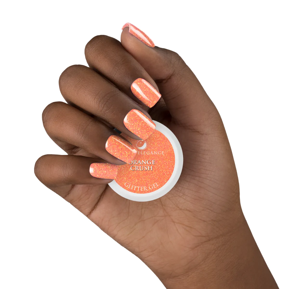 Light Elegance Orange Crush glittergele 10 ml oransje