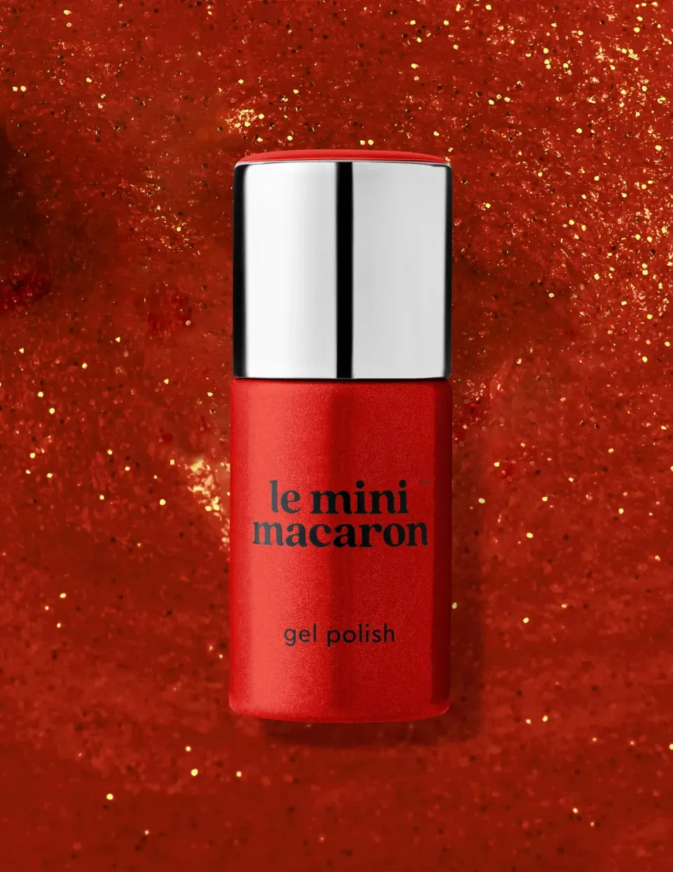 Le Mini Macaron Lucky Red gellakk 8,5 ml rød glitter