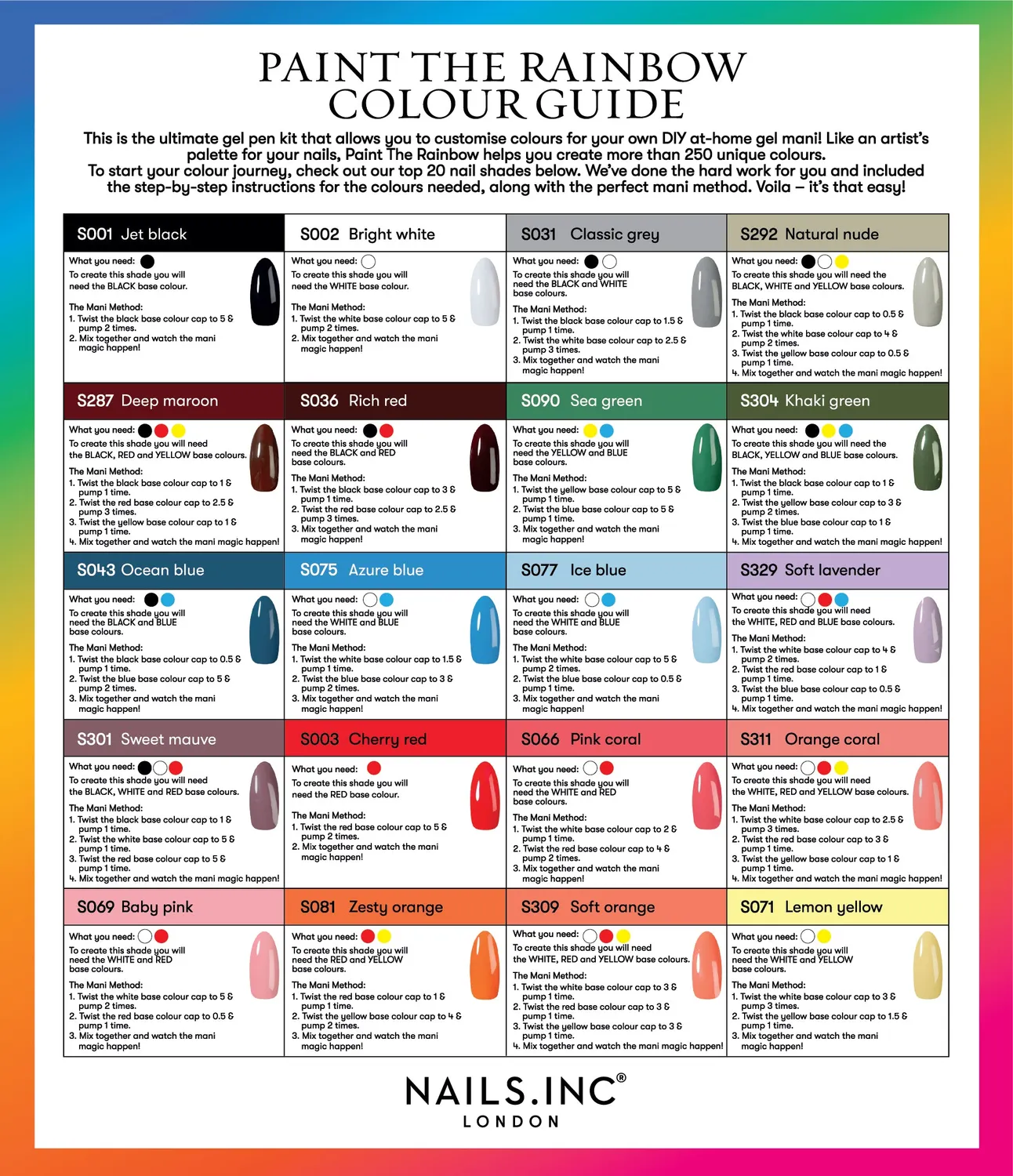 Nails Inc Paint The Rainbow manikyrsett gel