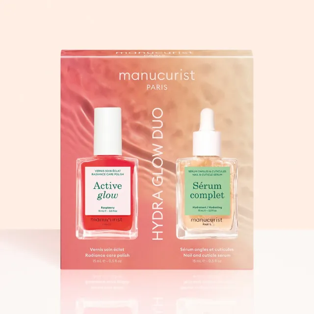 Manucurist Hydra Glow Duo neglesett 2 stk fuktglans