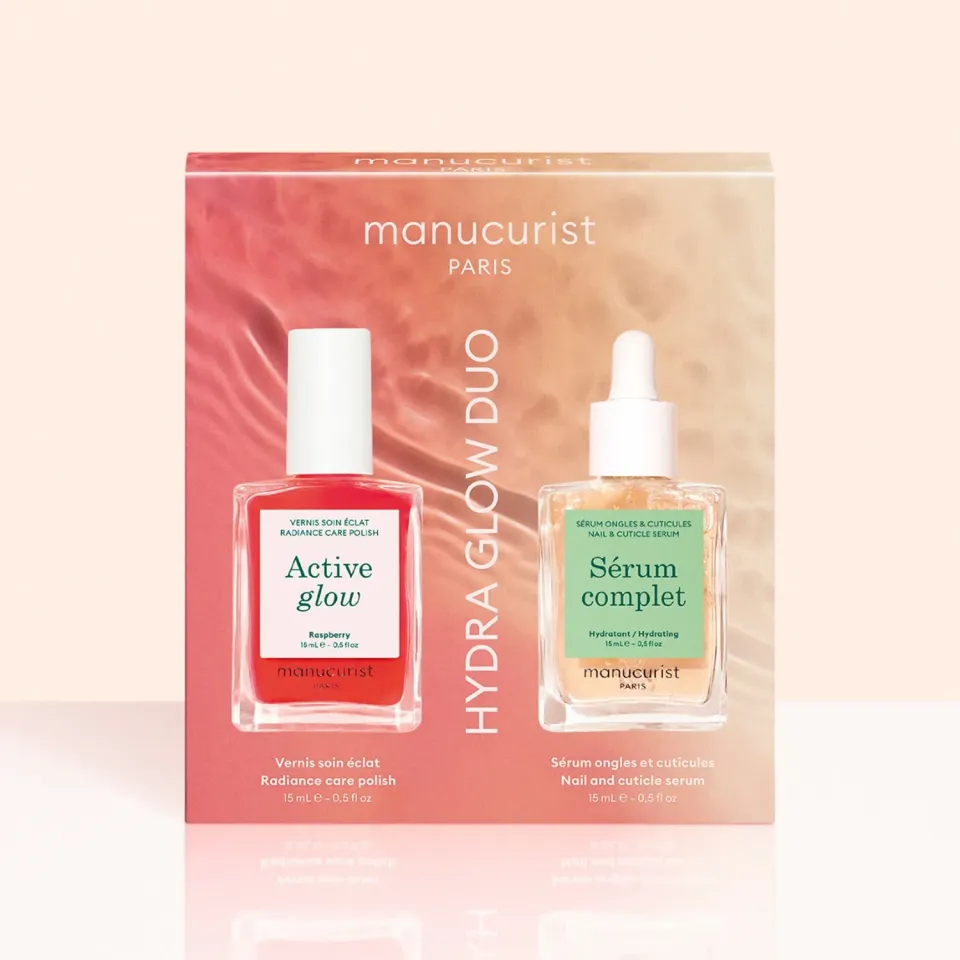 Manucurist Hydra Glow Duo neglesett 2 stk fuktglans