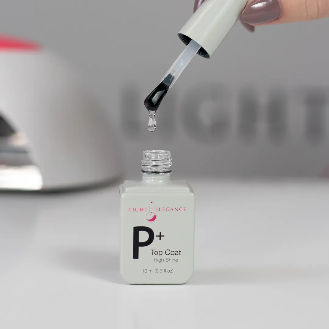 Light Elegance P+ High Shine toppcoat 10 ml soak-off glans