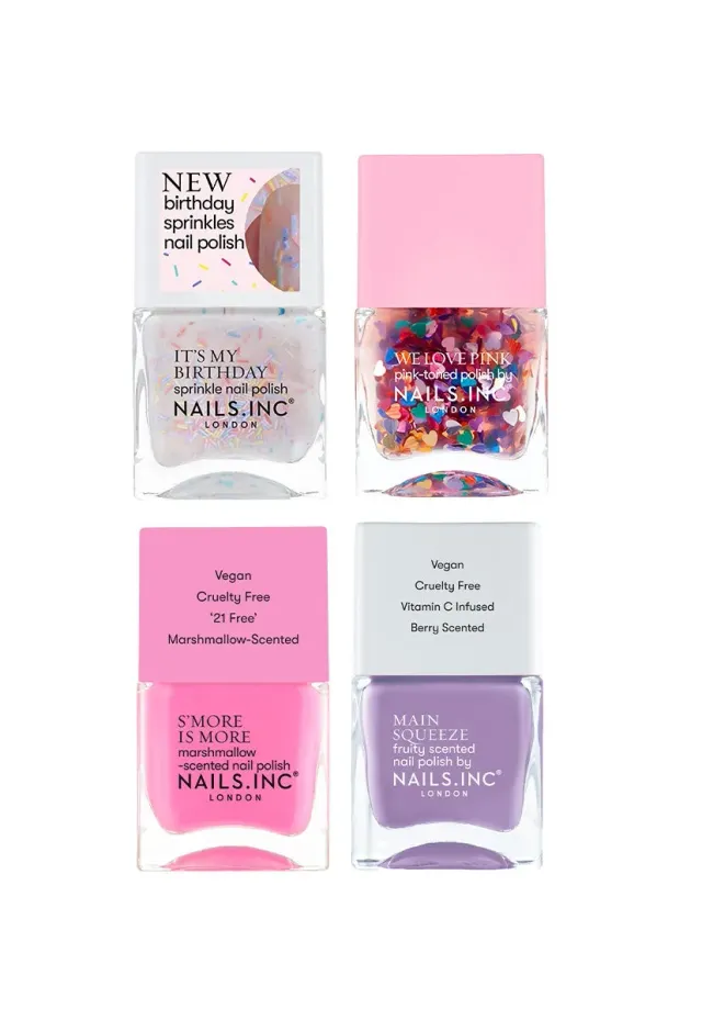 Nails Inc Sprinkled With Pink neglelakksett 4-pk rosa krem