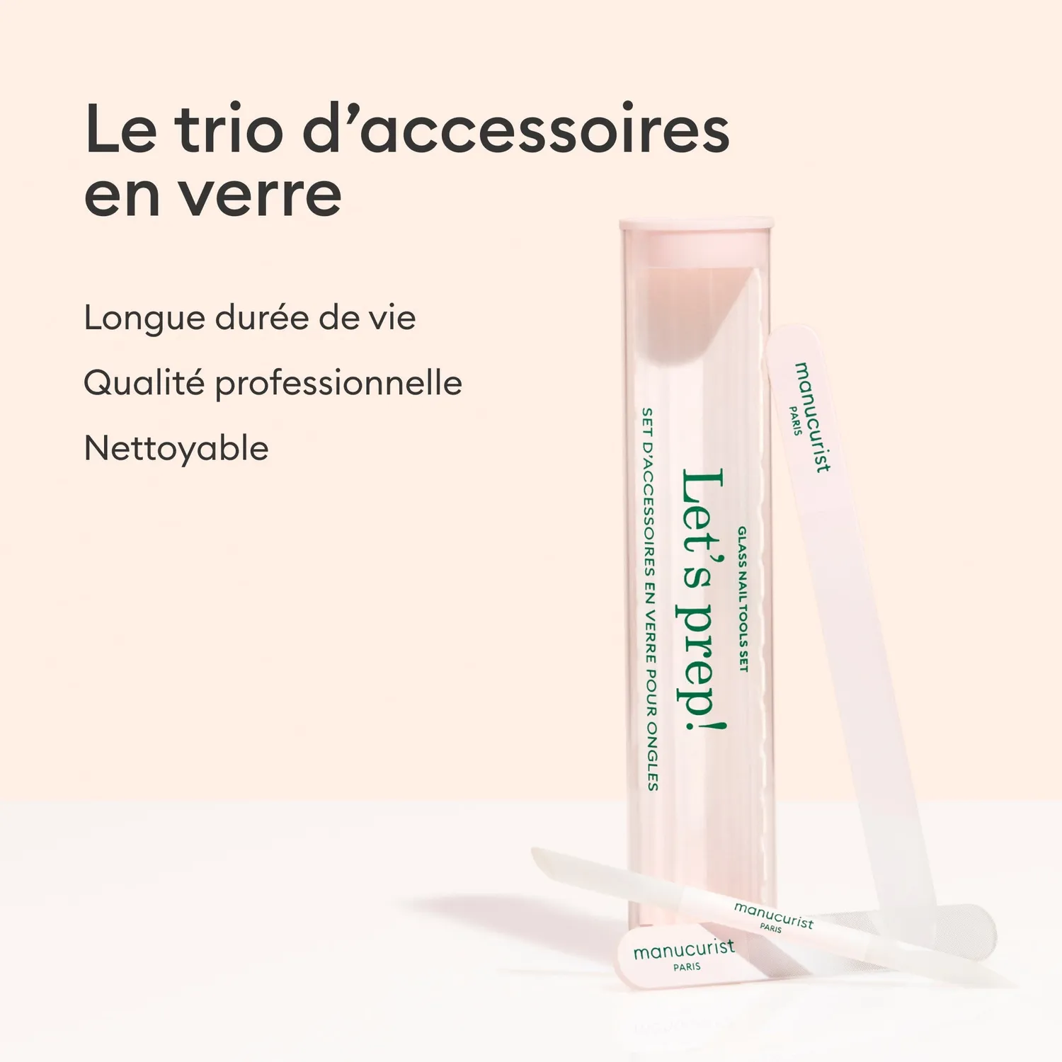 Manucurist Glass neglefilsett – fil buffer skyver