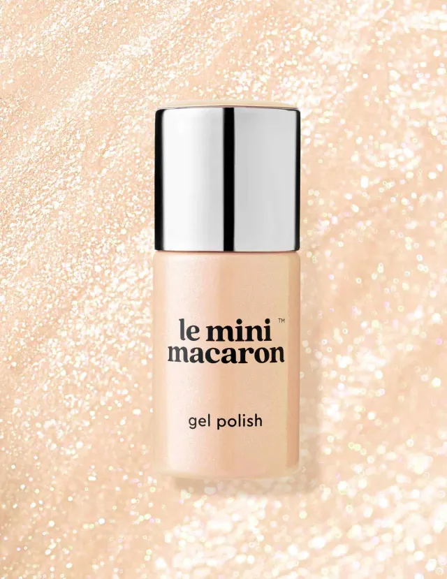 Le Mini Macaron Prosecco Glow gellakk 8,5 ml nude glitter