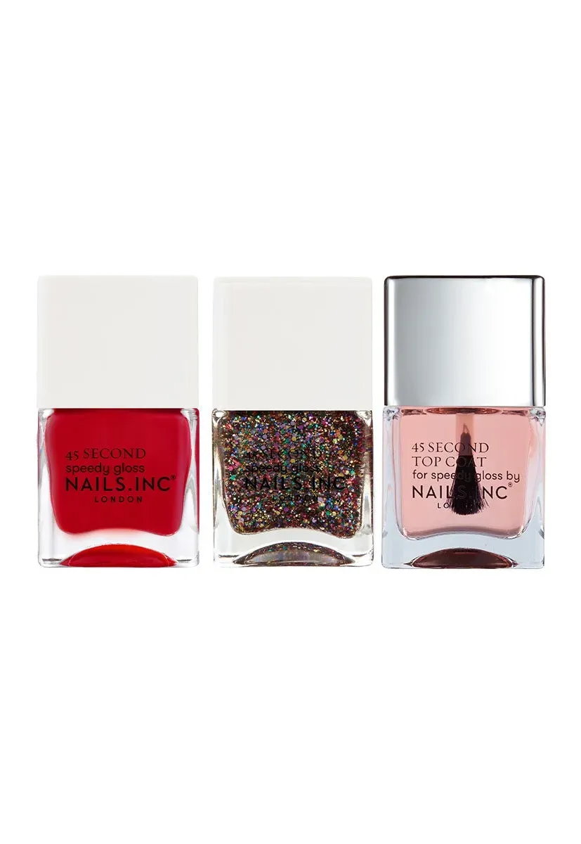 Nails Inc Speedy and Sparkle neglelakk 3-pakn hurtigtørkende