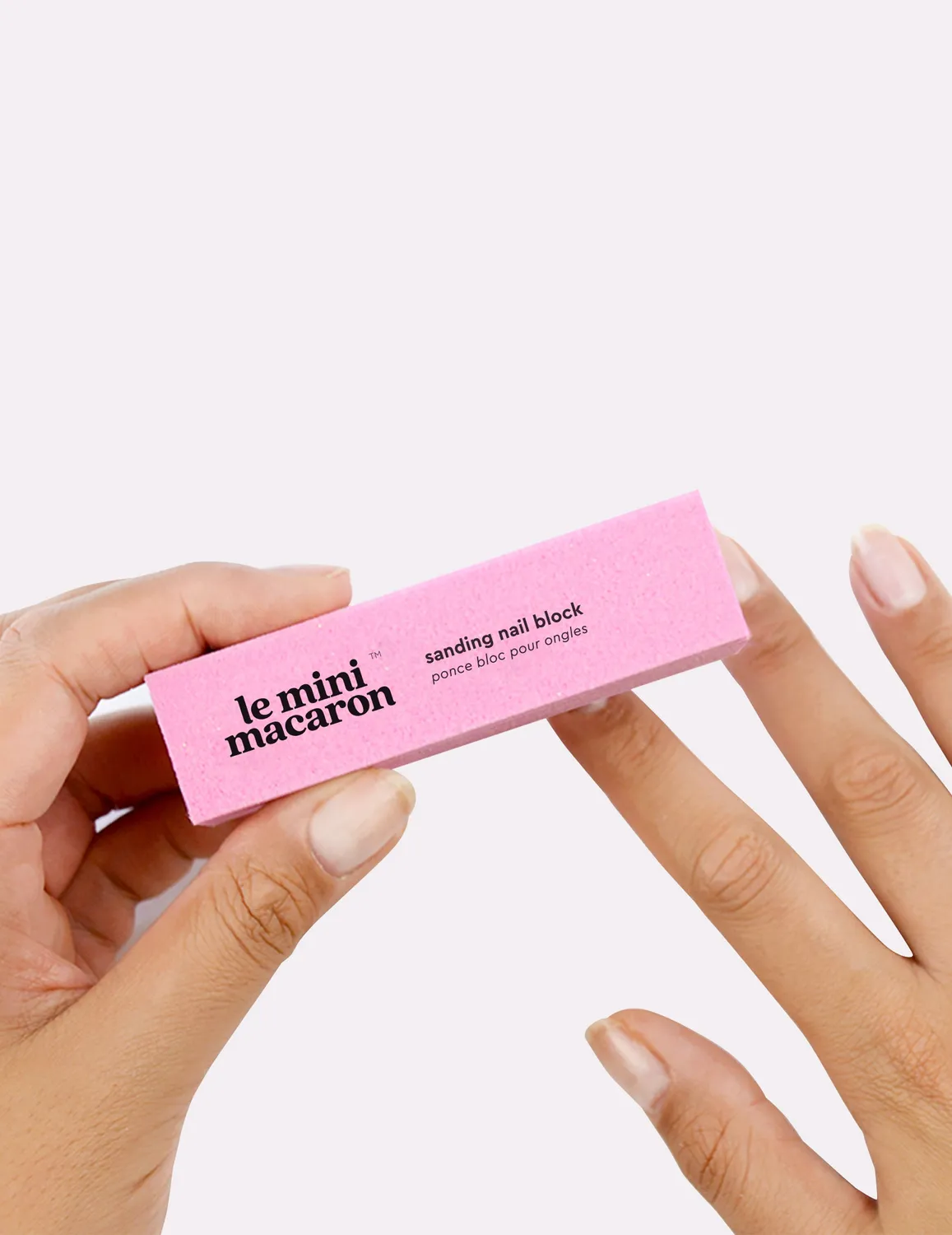 Le Mini Macaron Sanding Block neglefil rosa korn 120