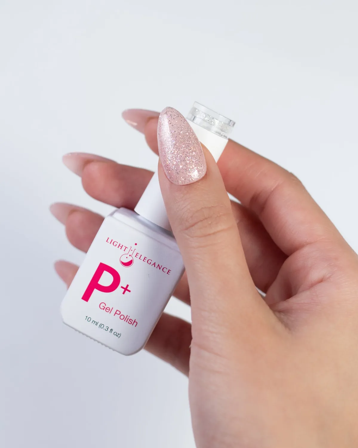 Light Elegance P+ Tiny Diamond neglelakk 10 ml sølvglitter