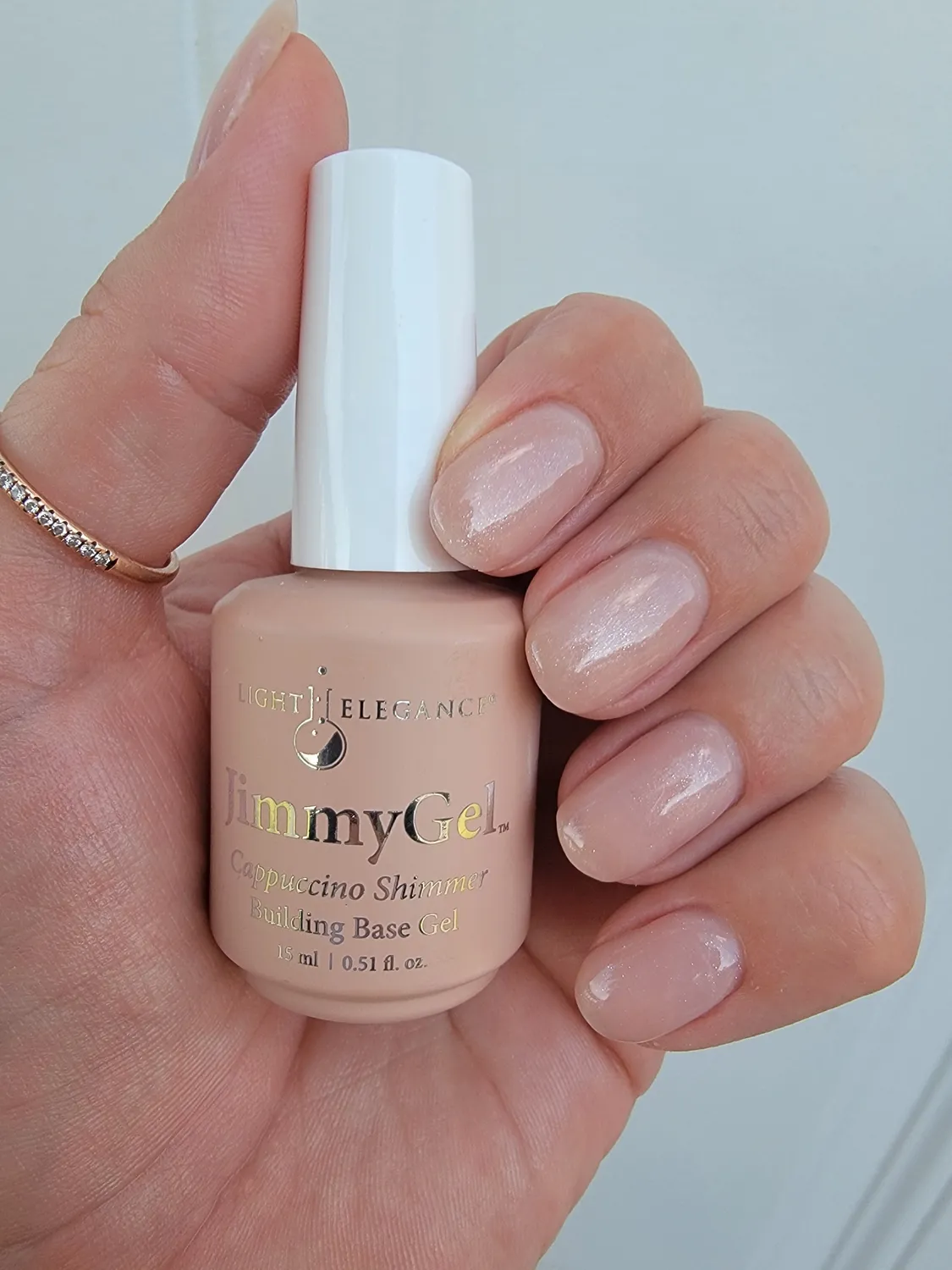 Light Elegance JimmyGel Cappuccino Shimmer byggelakk brun shimmer