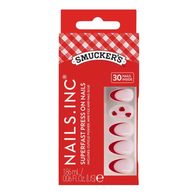 Nails Inc Strawberry Picked French Tip løsnegler