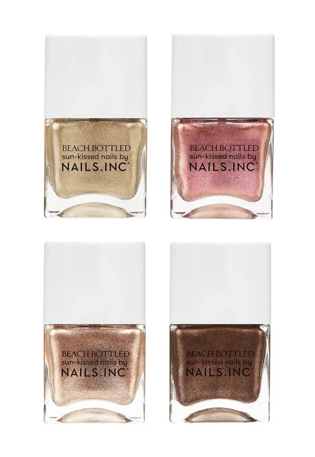 Nails Inc Beach Bottled neglelakksett 4-pk metallic shimmer
