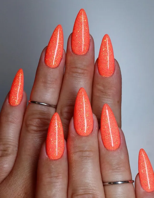 Light Elegance Orange Crush glittergele 10 ml oransje