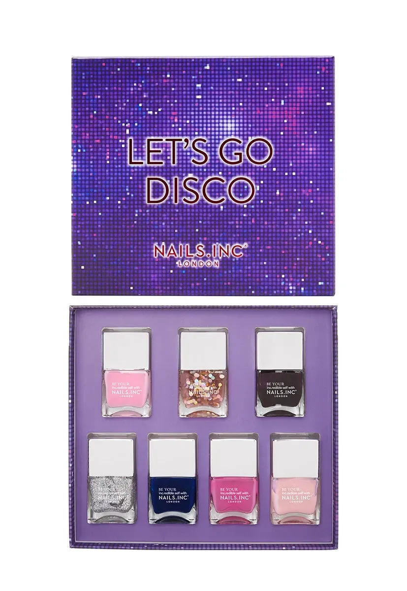 Nails Inc Let's Go Disco neglelakk 7-pakning krem