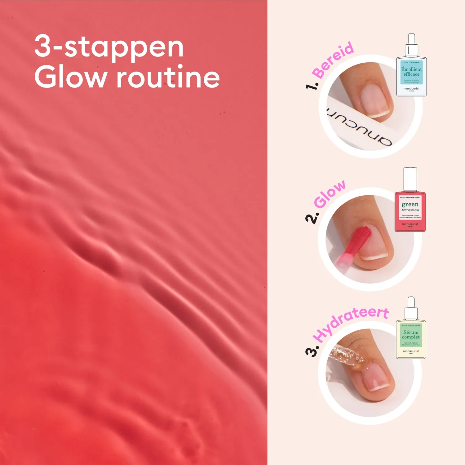 Manucurist Active Glow Raspberry manikyrsett rosaglød