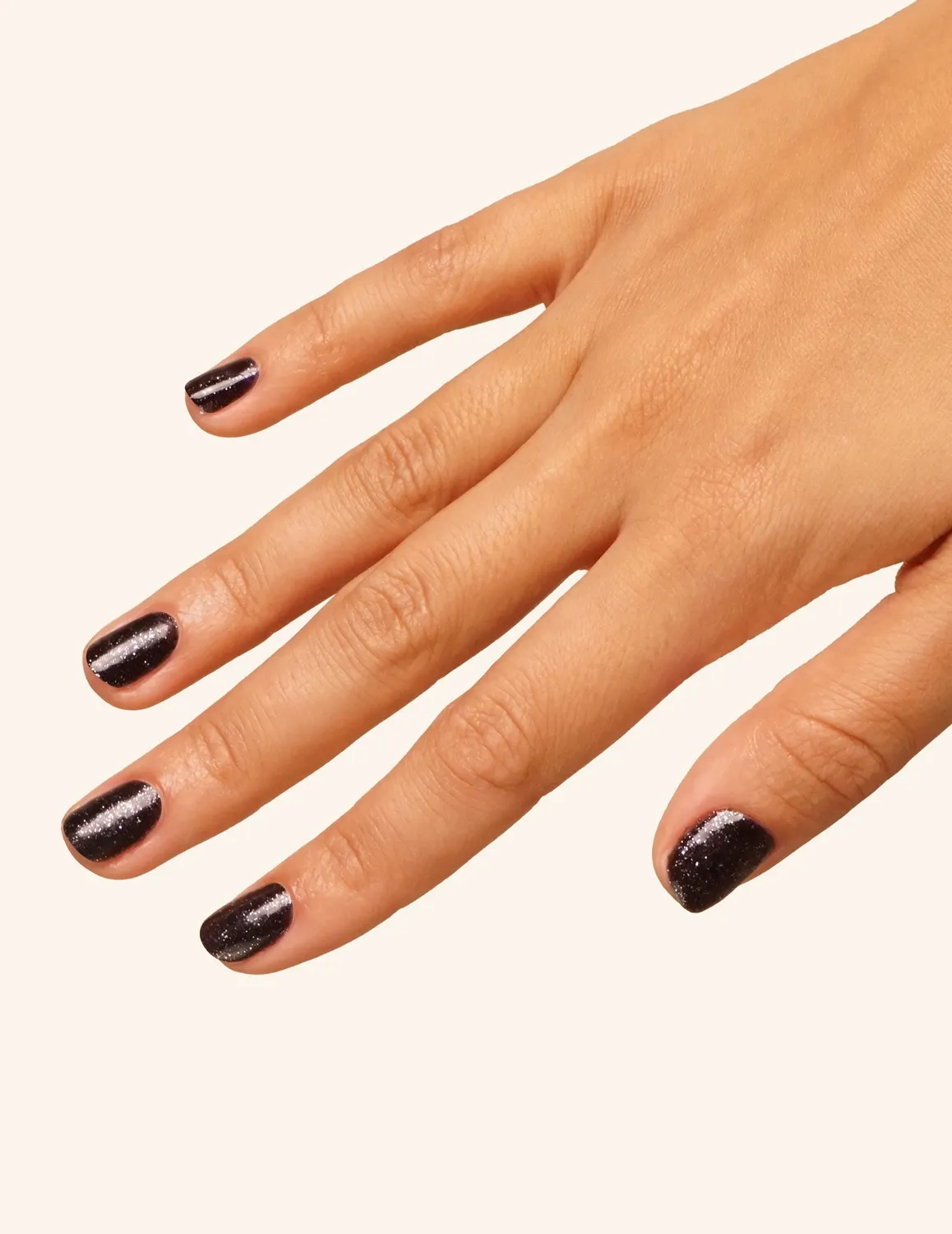 Le Mini Macaron Magie Noire gellakk 8,5 ml svart glitter