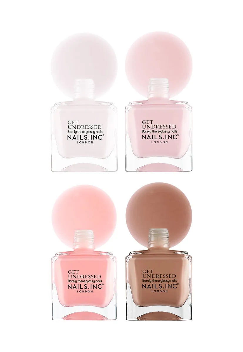 Nails Inc Get Undressed neglelakksett 4-pakning nude