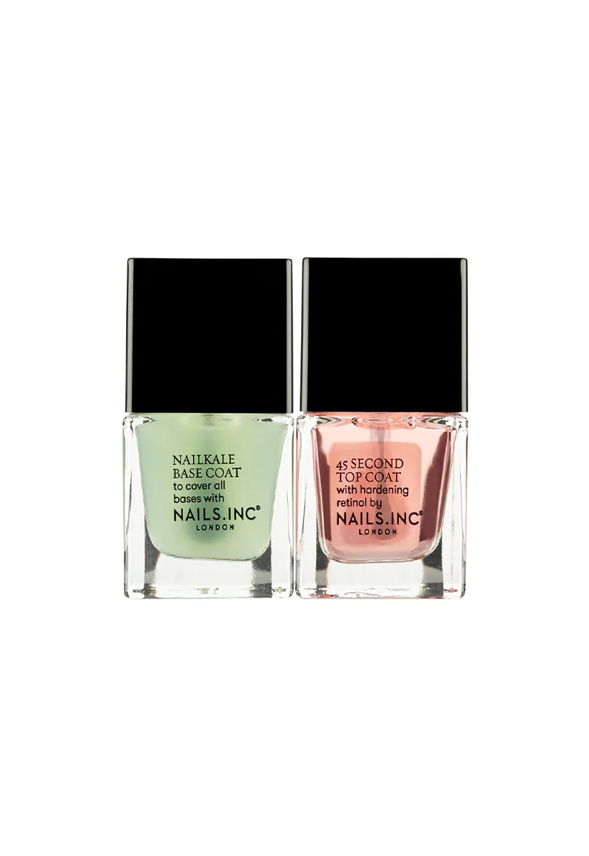 Nails Inc Number Ones Mini base og top coat duo vegansk
