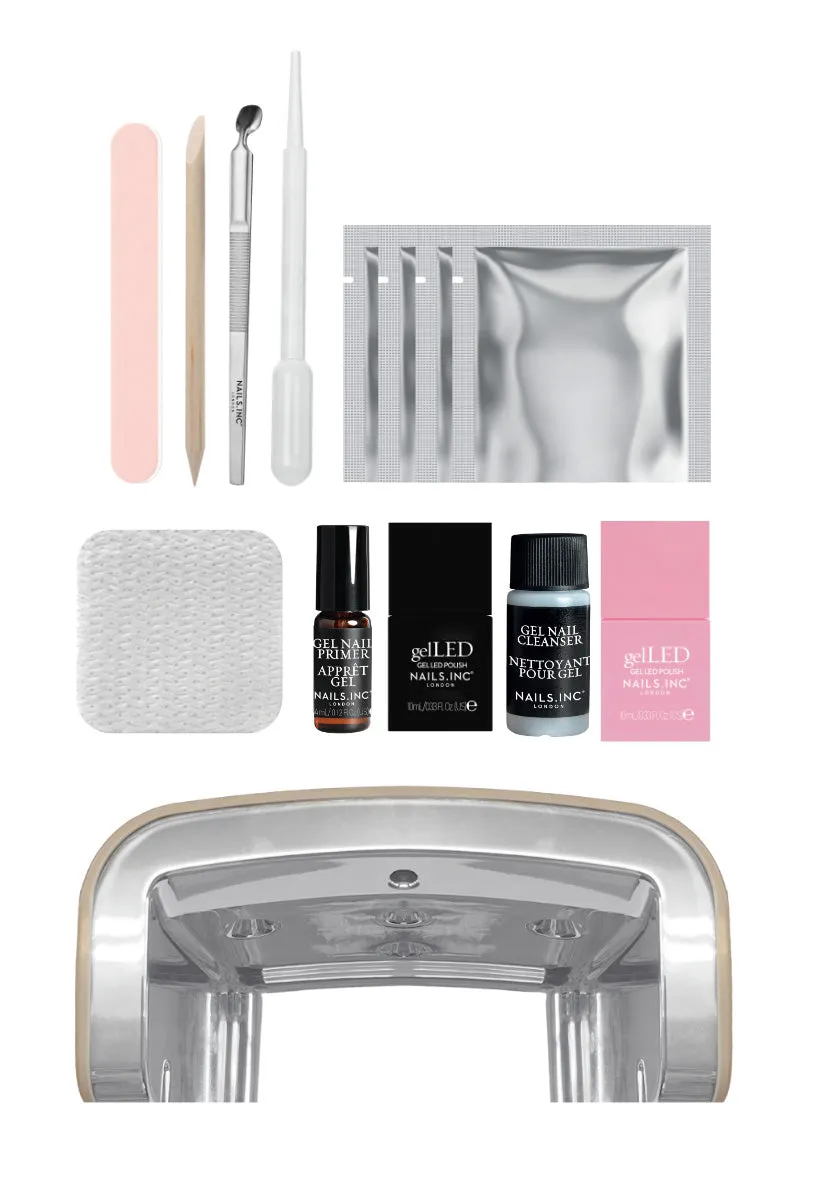 Nails Inc gelLED Manicure Starter Kit gelneglelakk sett 7 dagers holdbarhet
