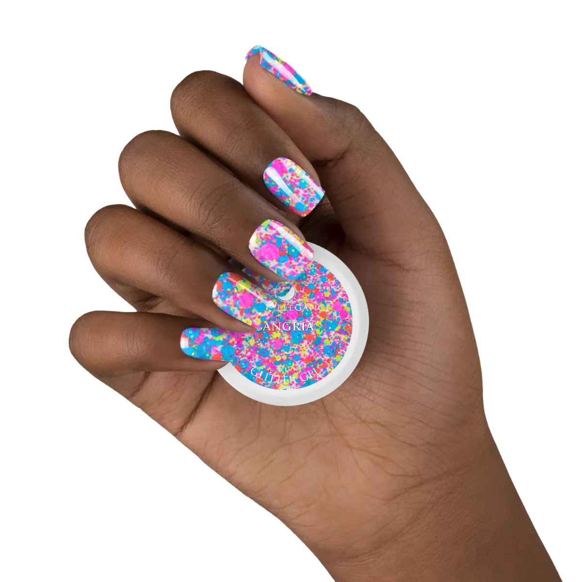 Light Elegance Sangria glittergel 10 ml flerfarget perle