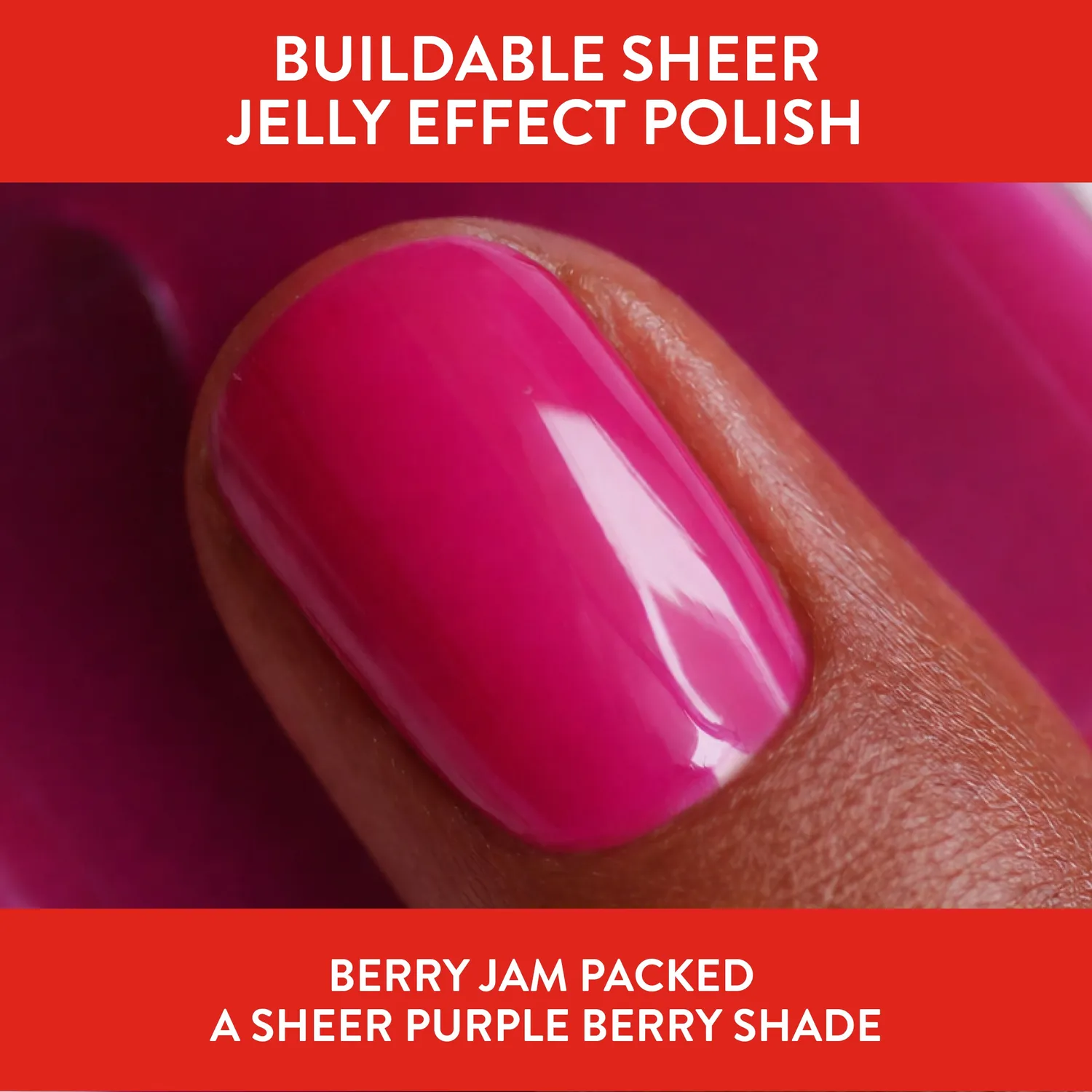 Nails Inc Berry Jam Packed neglelakk jelly bærduft