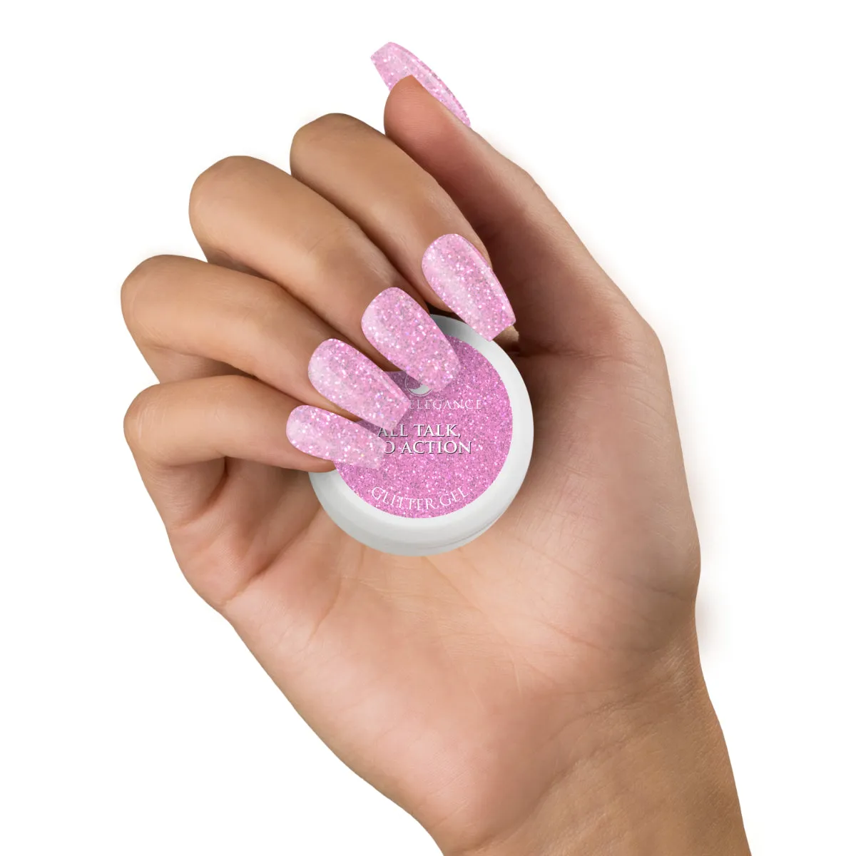 Light Elegance Glitter Gel All Talk, No Action rosa 10 ml