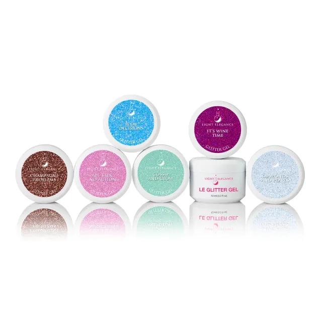 Light Elegance Girls Night In glittergel sett 10 ml 6-pakning
