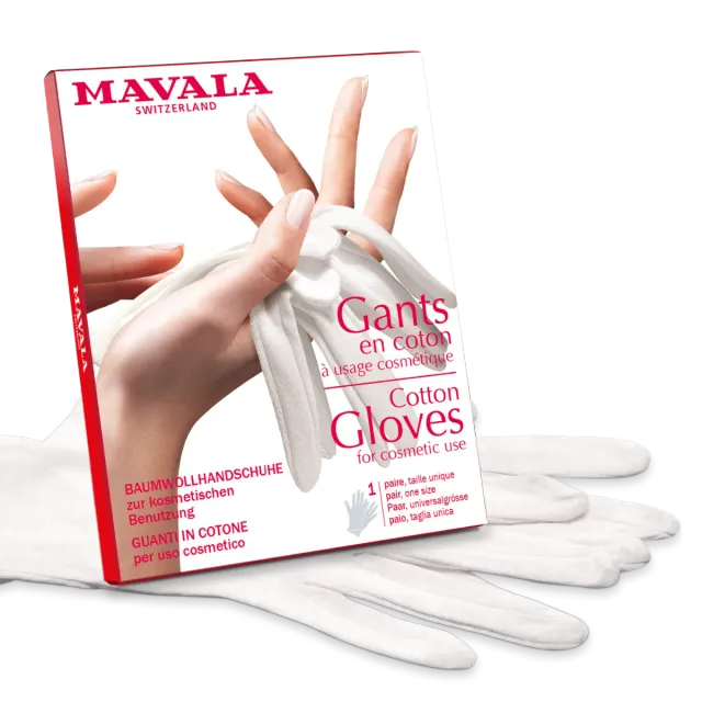 Mavala Cotton Gloves bomullshansker for nattpleie