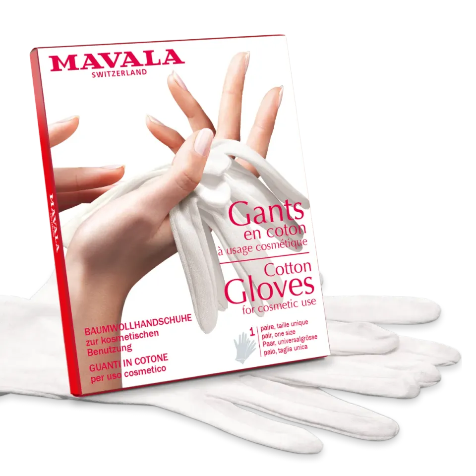 Mavala Cotton Gloves bomullshansker for nattpleie