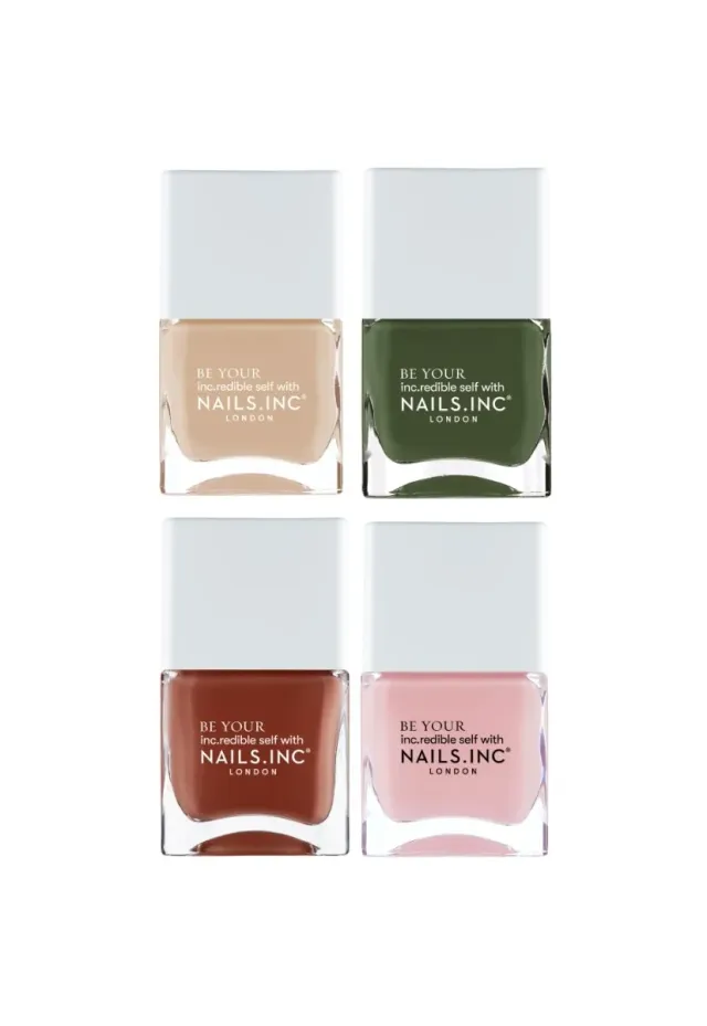 Nails Inc Matcha Fix neglelakksett 4-pk grønn krem