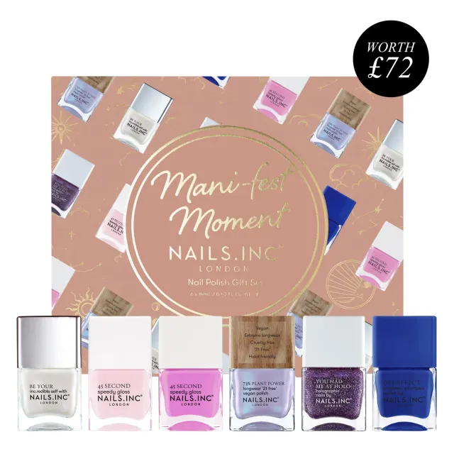 Nails Inc Mani-fest Moment neglelakksett 6 stk gave