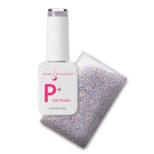 Light Elegance P+ Get Buzzed gel polish 10 ml lilla glitter