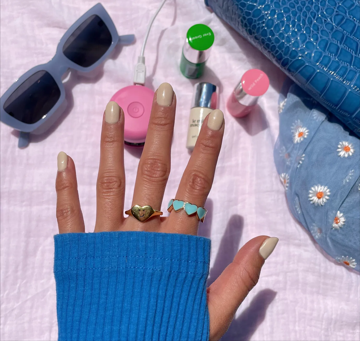 Le Mini Macaron Cotton gellakk 8,5 ml benhvit krem
