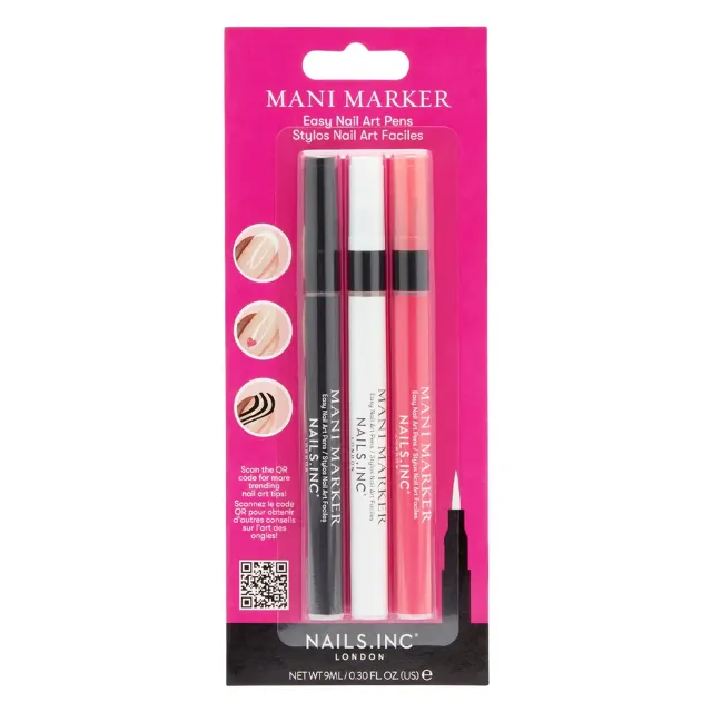 Nails Inc London Mani Marker Nail Art Pen Trio matt 3-pakn