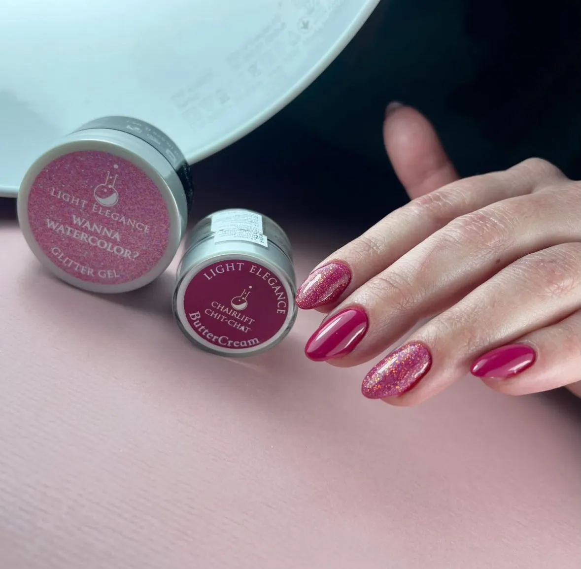 Light Elegance Wanna Watercolor? glittergel 17 ml rosa