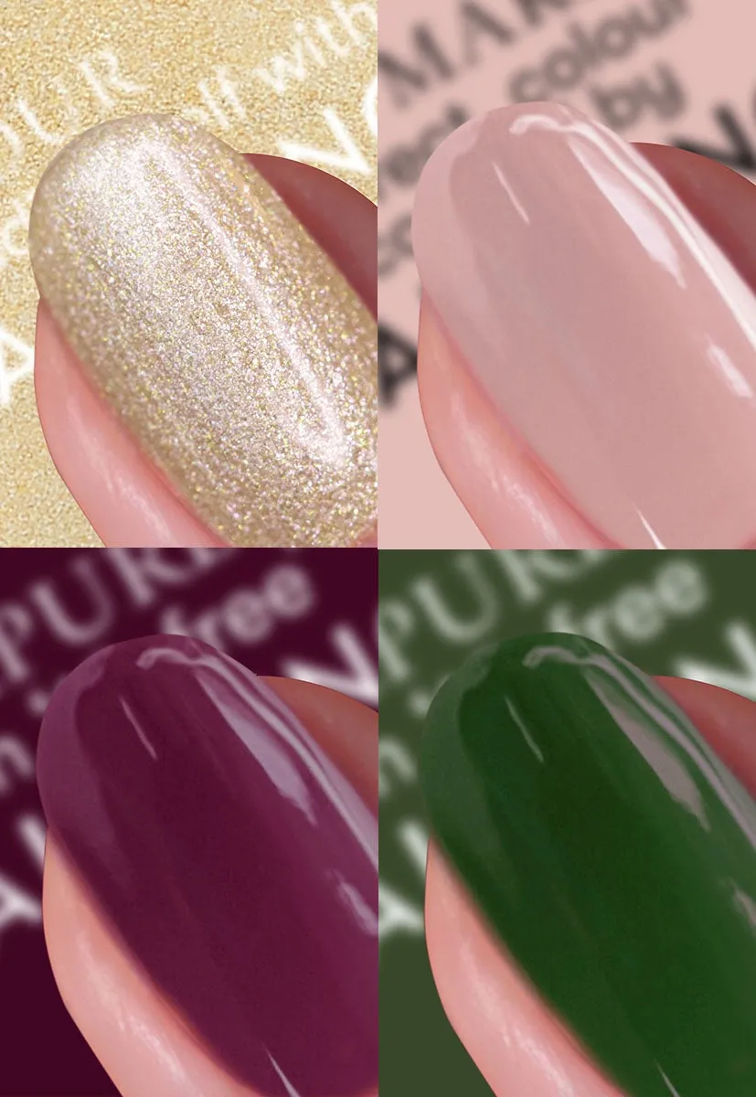Nails Inc Classic Luxe neglelakksett 4-pk nøytrale