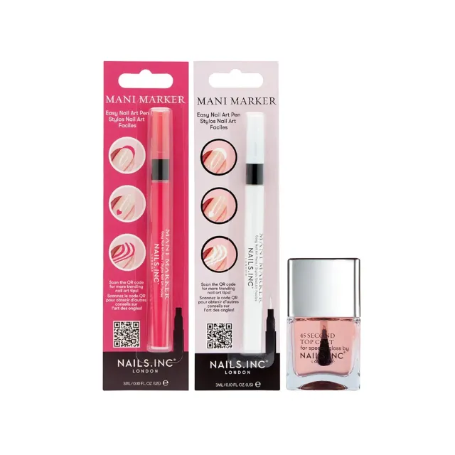 Nails Inc Just Draw It nail art sett 3-deler lang holdbarhet