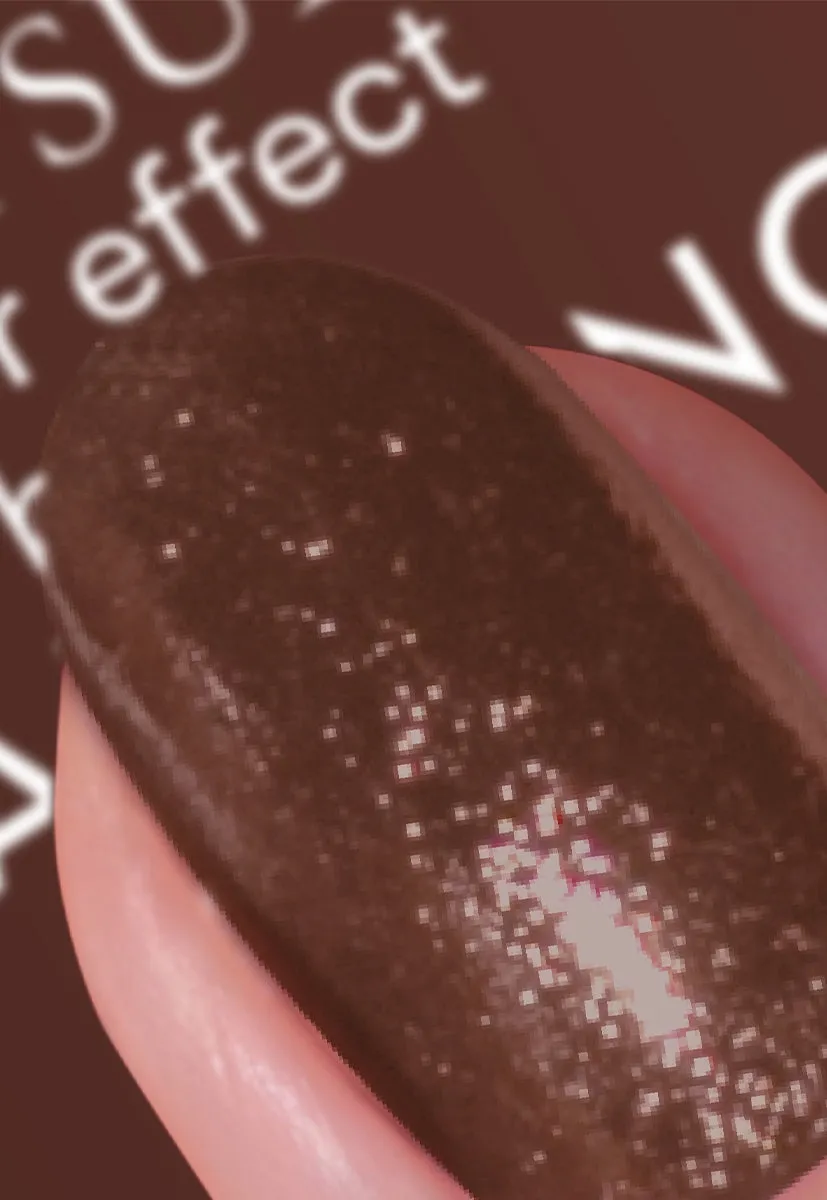 Nails Inc London Leather Effect Faux Sure neglelakk brun matt
