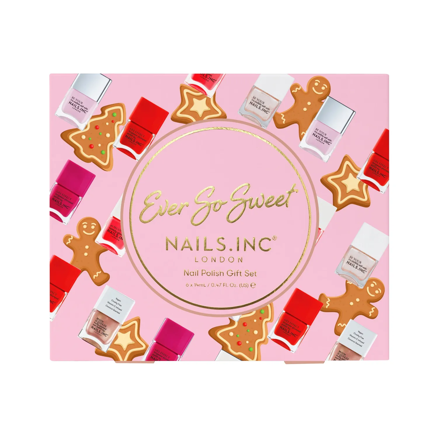 Nails Inc Ever So Sweet neglelakksett 6 stk gave