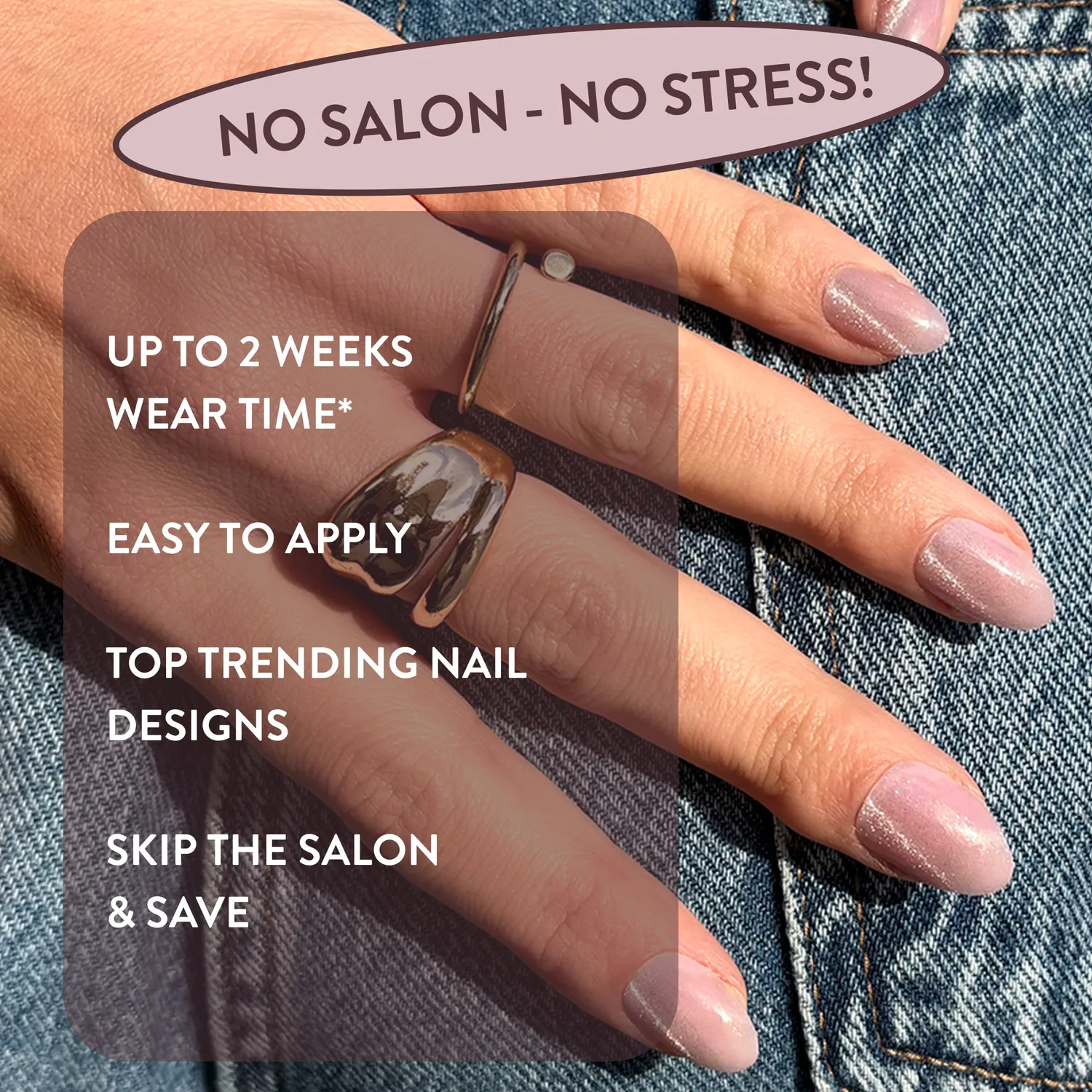 Nails Inc Kylie Coded Pink Cat-Eye løsnegler US