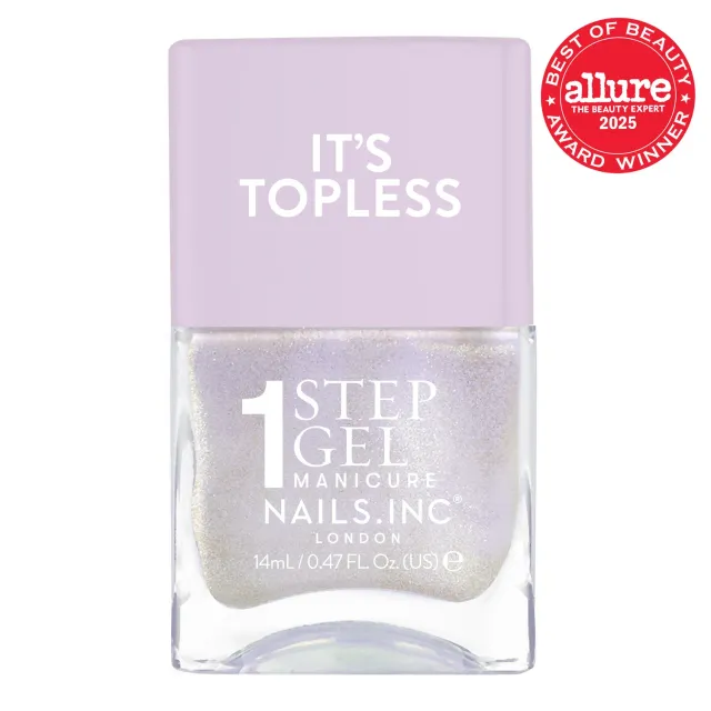 Nails Inc It's Topless Halle neglelakk lilla gel-effekt