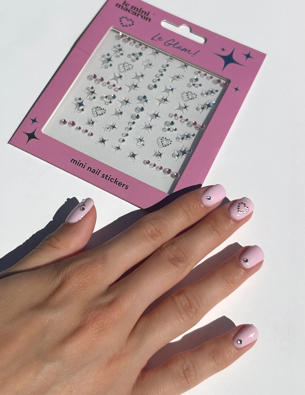 Le Mini Macaron Le Glam negleklistremerker med stener